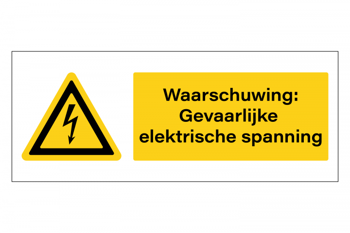 Gevarenstickers - Gevaarlijke elektrische spanning - PNG