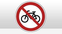 Verbodspictogrammen - Verboden voor fietsen sticker